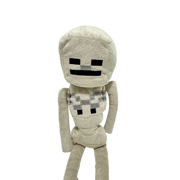 13" Jinx Mojang Minecraft Skeleton Gray Plush Stuffed Toy Doll - Picture 2 of 3